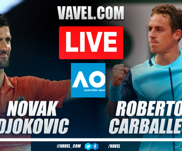 Summary and highlights of Novak Djokovic 3-0 Roberto Carballés at Australian Open