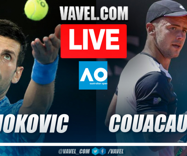 Summary and highlights of Djokovic 3-1 Enzo Couacaud at Australian Open