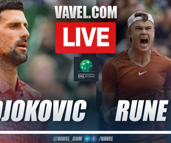 Highlights and points of Djokovic 1-2 Rune in Rome Masters 1000