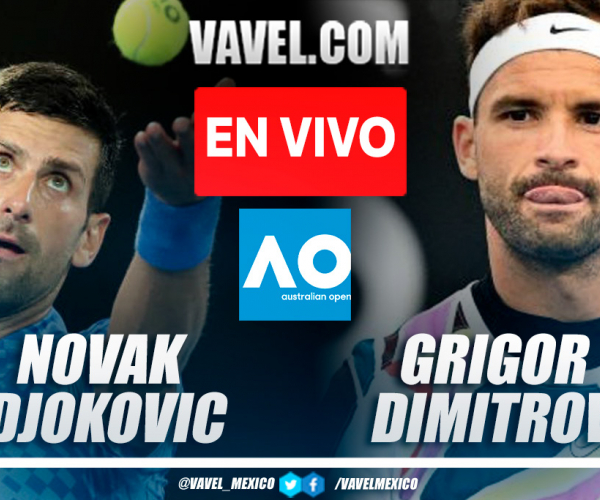 Resumen y mejores puntos del Novak Djokovic 3-0 Grigor Dimitrov en Open de Australia