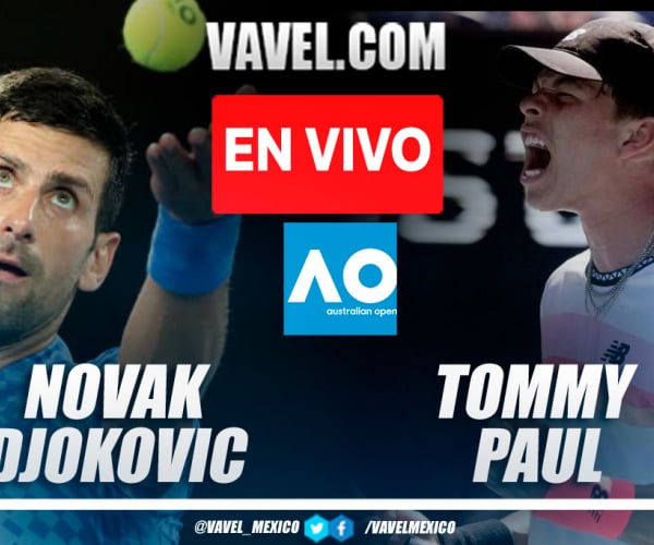 Resumen y mejores puntos del Novak Djokovic 3-0 Tommy Paul en Open Australia