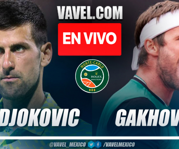 Resumen y puntos del Djokovic 2-0 Gakhov en Masters de Montecarlo