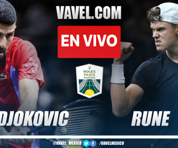 Resumen y puntos del Djokovic 2-1 Rune en Masters 1000 de París