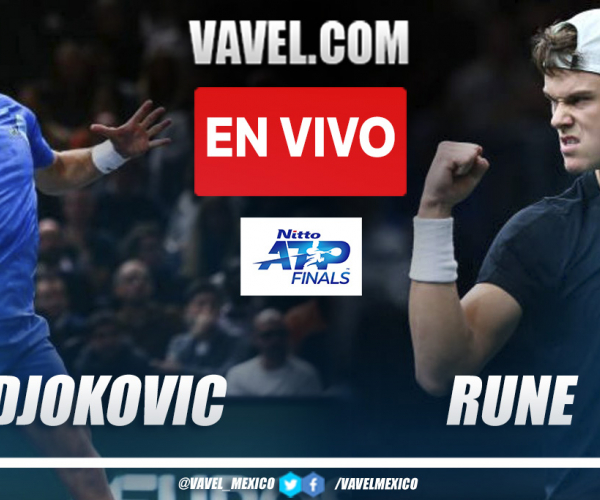 Resumen y puntos del Djokovic 2-1 Rune en ATP Finals