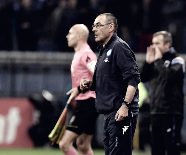 Sampdoria-Napoli 0-2, Sarri: "La squadra ha grandi valori morali. Scudetto perso in albergo a Firenze"