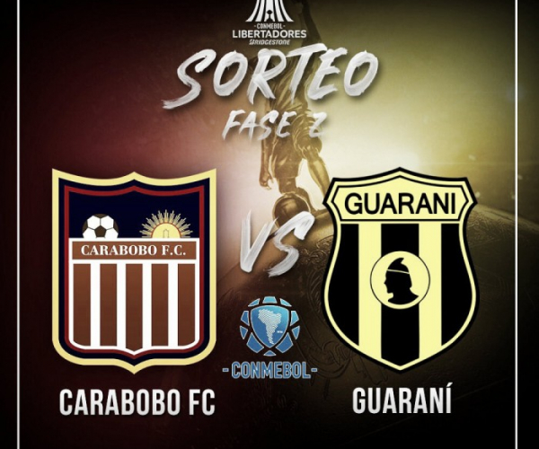 Carabobo FC enfrentará a Guaraní de Paraguay en la fase dos de la Libertadores