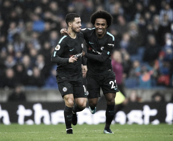 Premier - Chelsea nel segno di Hazard e Moses: Conte torna a vincere con uno 0-4 al Brighton
