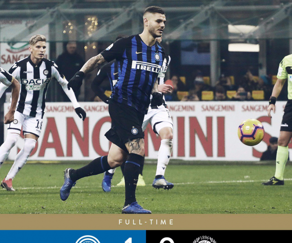Serie A - Inutile il bunker dell'Udinese, Icardi di rigore regala tre punti all'Inter