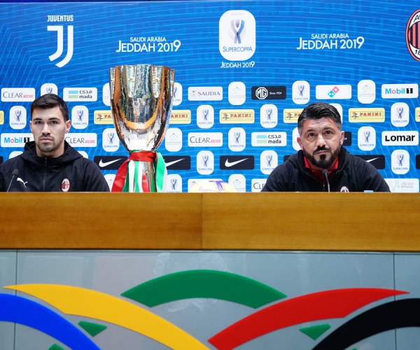 Supercoppa Italiana - La conferenza stampa di Gattuso e Romagnoli