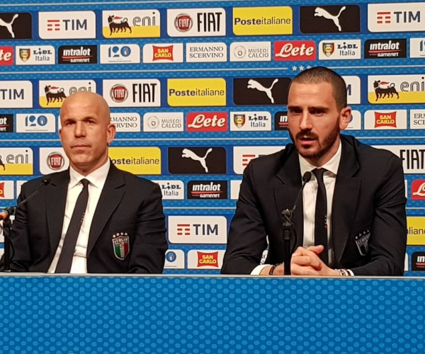 Italia, Bonucci in conferenza stampa: "Donnarumma? Pensi a crescere, non a Buffon"