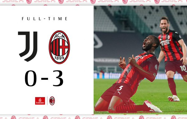 Serie A - Il Milan espugna  lo Stadium: contro la Juve finisce 0-3