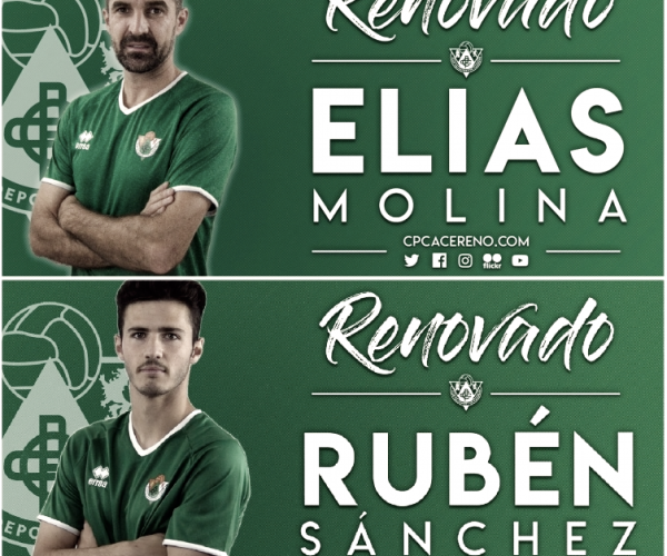 Elías Molina y Rubén Sánchez, renovados por el Cacereño