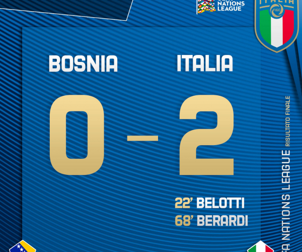 Nations League, l'Italia stende anche la Bosnia