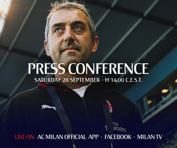 Giampaolo in conferenza: "Le critiche sono normali, siamo il Milan"
