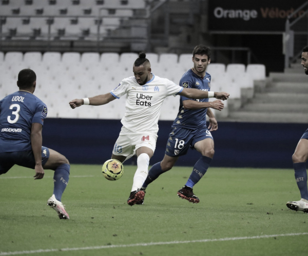 Em partida de poucas chances, Olympique de Marseille arranca empate do Metz no fim