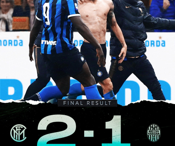Serie A - Inter in rimonta batte il Verona e vola momentaneamente in testa alla classifica (2-1)