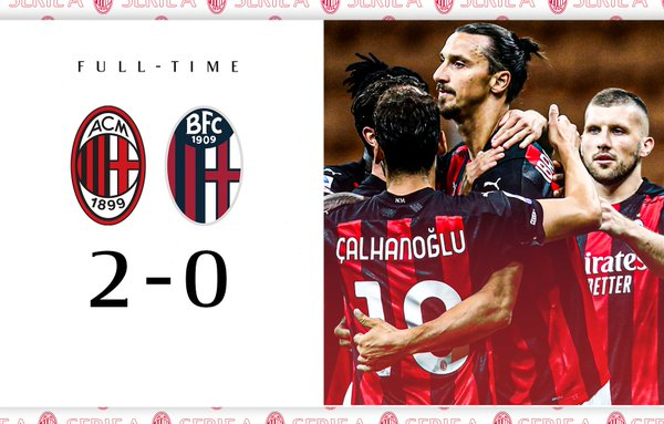 Serie A - Il Milan riparte dal solito Ibrahimovic: 2-0 al Bologna