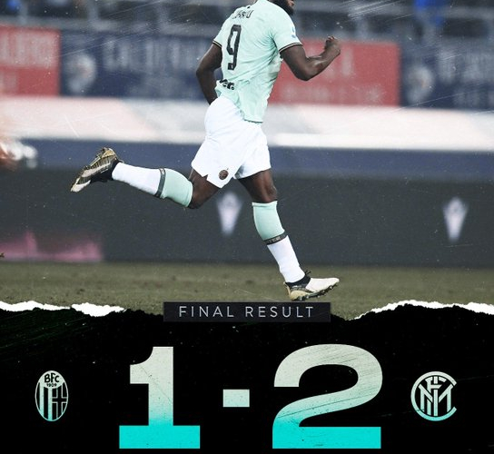 Serie A - L'Inter in rimonta batte il Bologna grazie alla doppietta di Lukaku (1-2)