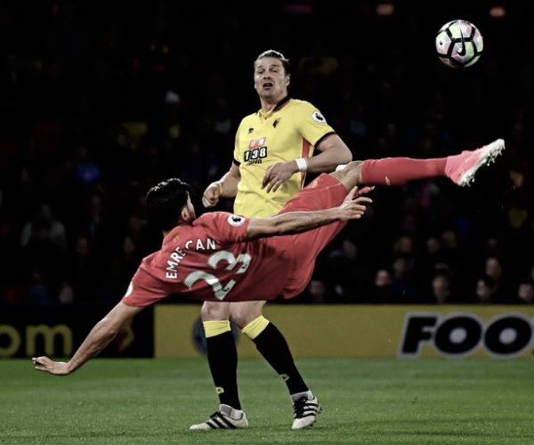 Premier League - Una magia di Emre Can regola il Watford: il Liverpool stacca il City