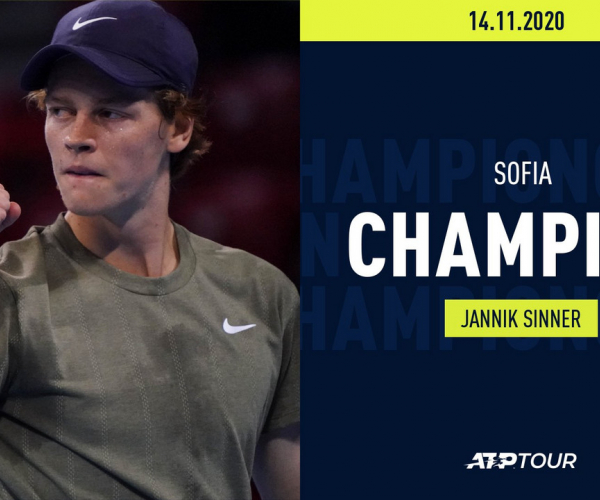 A Sofia, primo titolo ATP per Jannik Sinner