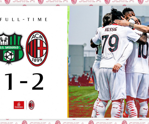 Serie A - Il Milan sbanca Reggio Emilia: battuto il Sassuolo per 2-1