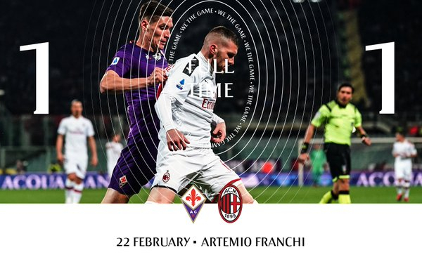 Serie A - Il Milan va in vantaggio, ma non gestisce: finisce 1-1 con la Fiorentina