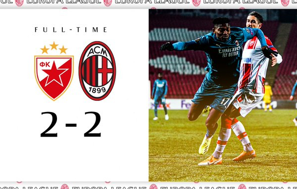 Europa League - Il Milan inciampa a Belgrado (2-2) 