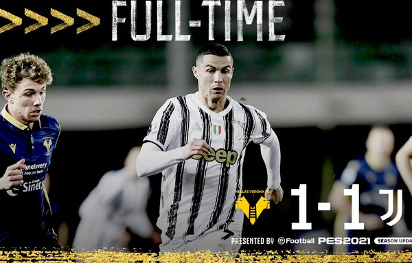Serie A - Non basta Ronaldo: la Juventus frena a Verona (1-1)