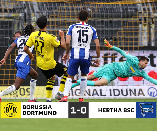 Il Dortmund fatica, ma batte l'Hertha