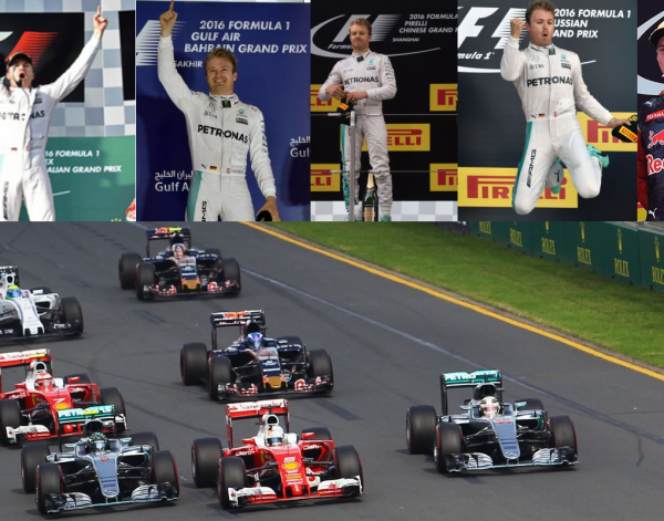 Un anno di F1: Rosberg parte con il botto, esplode la stella Verstappen
