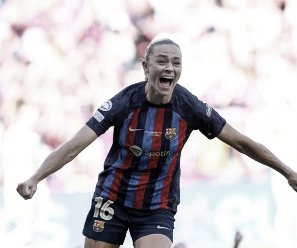 Rolfö revela surto depois de fazer gol do título do Barcelona na Champions Feminina