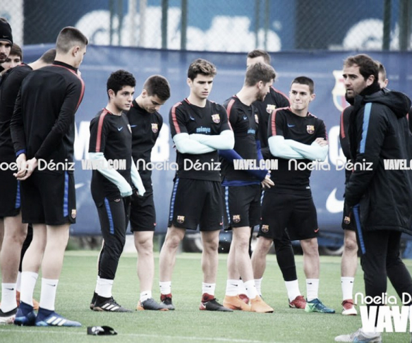 El Barcelona 'B' se entrena antes de la final en Huesca
