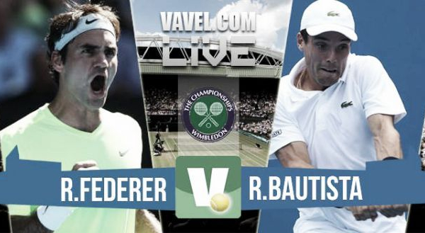 Live Bautista Agut - Federer, risultato ottavi di finale Wimbledon 2015  (0-3)