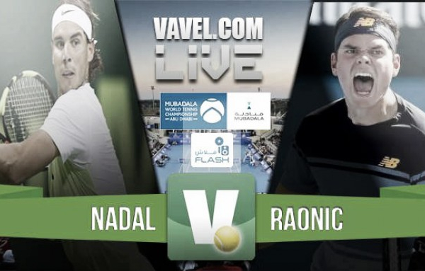 Resumen Rafael Nadal 2-1 Milos Raonic en Mubadala World Tennis Championship 2016