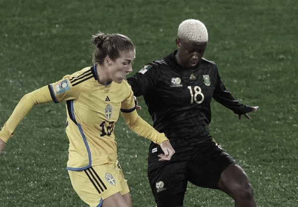 África do Sul faz história ao marcar, mas perde para a Suécia na estreia da Copa do Mundo feminina