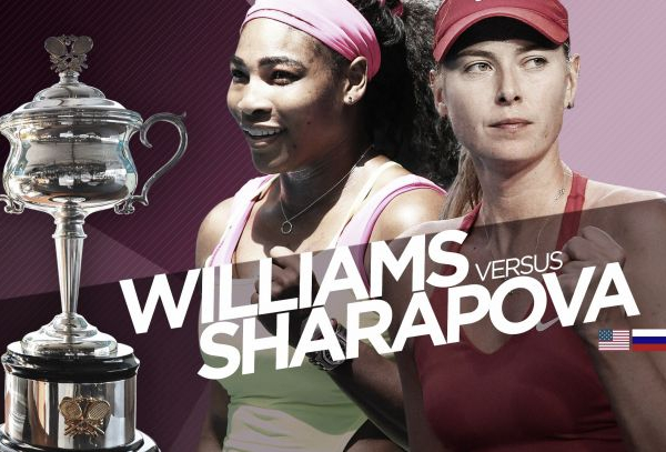 Resultado Serena Williams - Maria Sharapova en el Open de Australia 2015 (2-0)