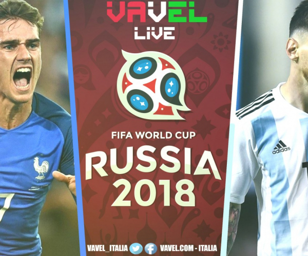 Terminata Francia - Argentina, LIVE Mondiali 2018 (4-3): Bleus ai quarti, offre Mbappé!