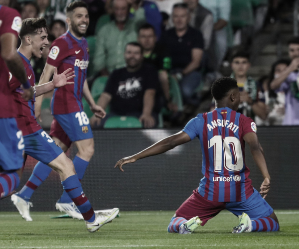 Com gols de Ansu Fati e Alba, Barcelona bate Betis e se garante na próxima edição da Champions League