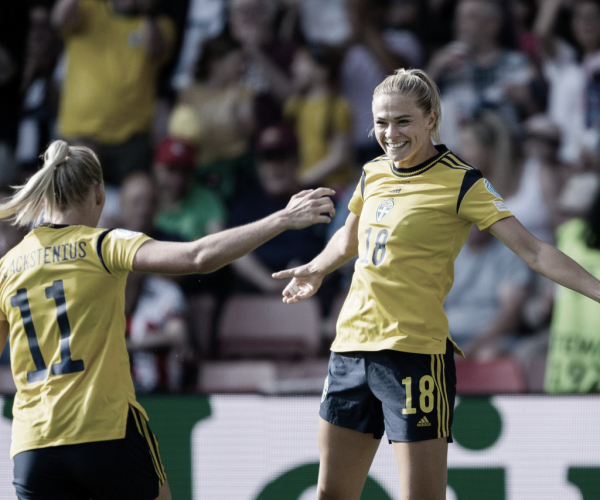 Suécia supera Suíça em jogo truncado e vence a primeira na Eurocopa Feminina