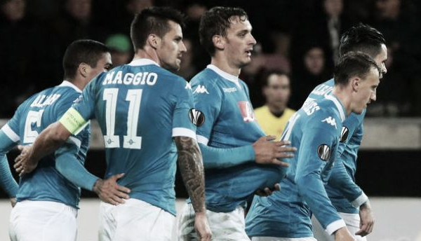 Napoli, 4-1 da show in Danimarca: Gabbiadini ne fa due, il Midtjylland crolla