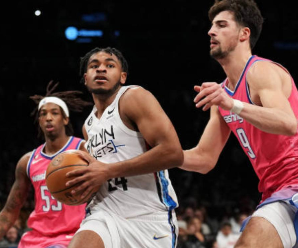 Highlights and baskets of the Washington Wizards 94-102 Brooklyn Nets in NBA