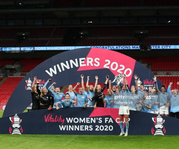 Everton 1-3 Manchester City Women: City lift third FA Cup in four years