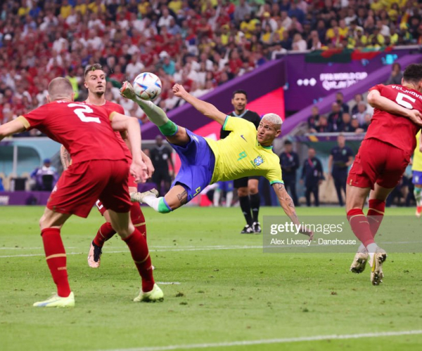 Brazil 2-0 Serbia: Richarlison's stunning volley fires Brazil into World Cup