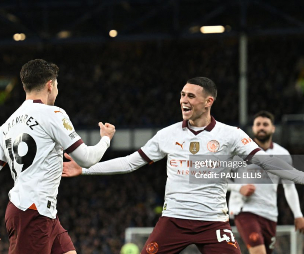 Everton 1-3 Man City: Foden and Alvarez lead City comeback against Everton