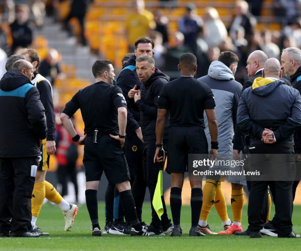 Gary O'Neil has called the referee's decision to disallow Wolves' stoppage time equaliser 'scandalous'
