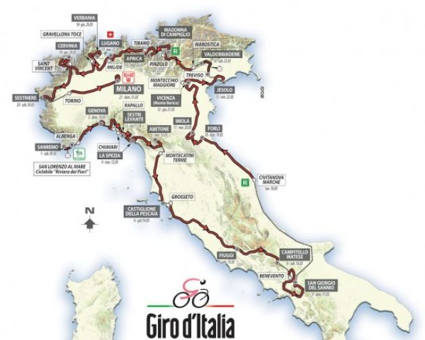 Parcours, coureurs, tout sur le Giro 2015