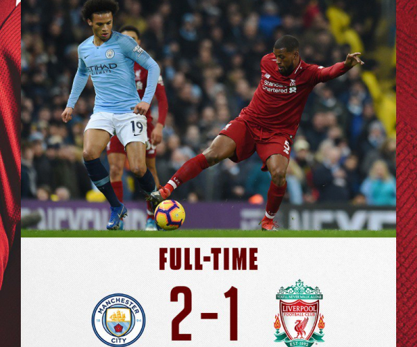 Premier League- Il City riapre la Premier e batte 2-1 il Liverpool