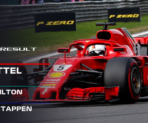 GP Belgio - Dominio Vettel. Hamilton e Verstrappen sul podio