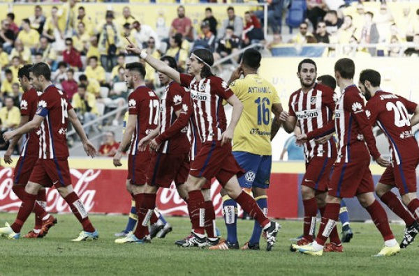 Liga, l'Atletico Madrid passa anche sul Las Palmas: 3-0 firmato dalla coppia Filipe Luis - Griezmann