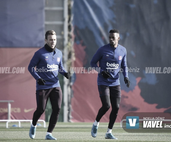 El Barça entrena antes de viajar a Villarreal